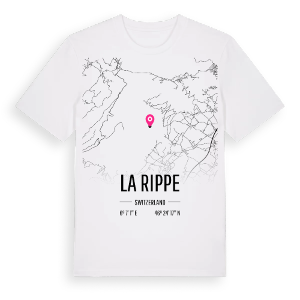 La Rippe karta t-shirt – ekologisk bomull t-shirt från Pinshirt