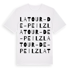 La Tour-de-Peilz ordlek t-shirt – ekologisk bomull t-shirt från Pinshirt
