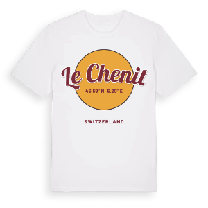 Le Chenit cirkel t-shirt – ekologisk bomull t-shirt från Pinshirt