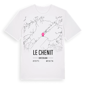 Le Chenit karta t-shirt – ekologisk bomull t-shirt från Pinshirt