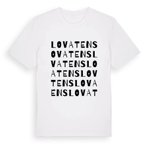 Lovatens ordlek t-shirt – ekologisk bomull t-shirt från Pinshirt