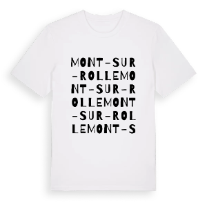 Mont-sur-Rolle ordlek t-shirt – ekologisk bomull t-shirt från Pinshirt