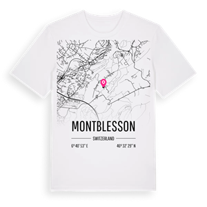 Montblesson karta t-shirt – ekologisk bomull t-shirt från Pinshirt