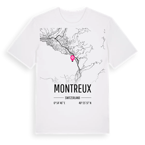 Montreux karta t-shirt – ekologisk bomull t-shirt från Pinshirt