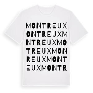 Montreux ordlek t-shirt – ekologisk bomull t-shirt från Pinshirt