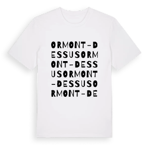 Ormont-Dessus ordlek t-shirt – ekologisk bomull t-shirt från Pinshirt