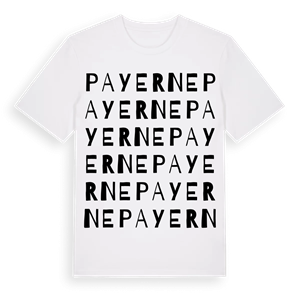Payerne ordlek t-shirt – ekologisk bomull t-shirt från Pinshirt