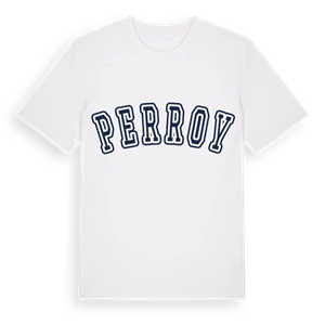 Perroy college t-shirt – ekologisk bomull t-shirt från Pinshirt