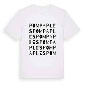 Pompaples ordlek t-shirt – ekologisk bomull t-shirt från Pinshirt
