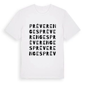 Préverenges ordlek t-shirt – ekologisk bomull t-shirt från Pinshirt