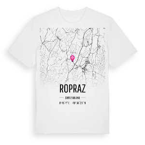 Ropraz karta t-shirt – ekologisk bomull t-shirt från Pinshirt