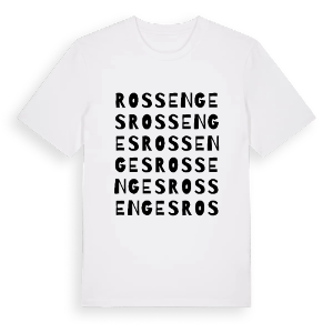Rossenges ordlek t-shirt – ekologisk bomull t-shirt från Pinshirt