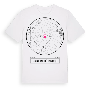Saint-Barthélemy (VD) t-shirt – ekologisk bomull t-shirt från Pinshirt