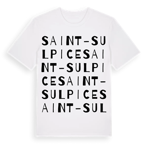 Saint-Sulpice ordlek t-shirt – ekologisk bomull t-shirt från Pinshirt