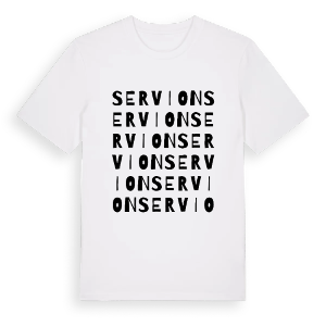 Servion ordlek t-shirt – ekologisk bomull t-shirt från Pinshirt