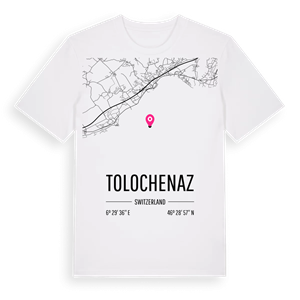 Tolochenaz karta t-shirt – ekologisk bomull t-shirt från Pinshirt