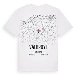 Valbroye karta t-shirt – ekologisk bomull t-shirt från Pinshirt