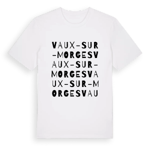 Vaux-sur-Morges ordlek t-shirt – ekologisk bomull t-shirt från Pinshirt