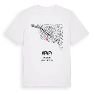 Vevey karta t-shirt – ekologisk bomull t-shirt från Pinshirt