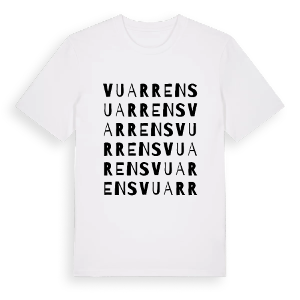 Vuarrens ordlek t-shirt – ekologisk bomull t-shirt från Pinshirt
