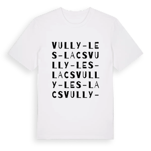 Vully-les-Lacs ordlek t-shirt – ekologisk bomull t-shirt från Pinshirt