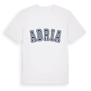 Adria college t-shirt – ekologisk bomull t-shirt från Pinshirt