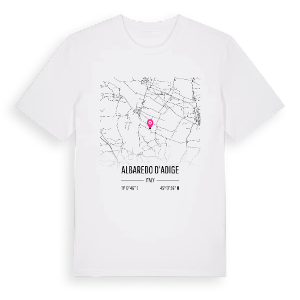 Albaredo d'Adige karta t-shirt – ekologisk bomull t-shirt från Pinshirt