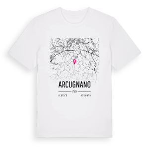 Arcugnano karta t-shirt – ekologisk bomull t-shirt från Pinshirt