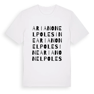 Ariano nel Polesine ordlek t-shirt – ekologisk bomull t-shirt från Pinshirt