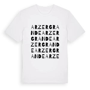 Arzergrande ordlek t-shirt – ekologisk bomull t-shirt från Pinshirt