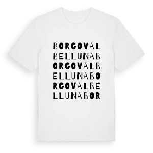 Borgo Valbelluna ordlek t-shirt – ekologisk bomull t-shirt från Pinshirt