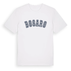 Bosaro college t-shirt – ekologisk bomull t-shirt från Pinshirt