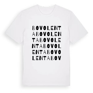 Bovolenta ordlek t-shirt – ekologisk bomull t-shirt från Pinshirt