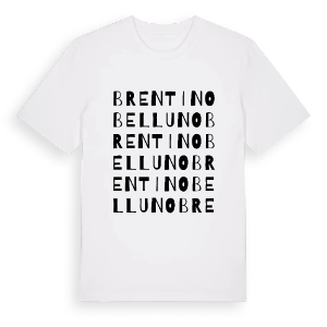 Brentino Belluno ordlek t-shirt – ekologisk bomull t-shirt från Pinshirt