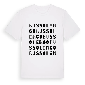 Bussolengo ordlek t-shirt – ekologisk bomull t-shirt från Pinshirt