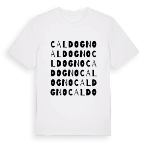 Caldogno ordlek t-shirt – ekologisk bomull t-shirt från Pinshirt