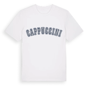Cappuccini college t-shirt – ekologisk bomull t-shirt från Pinshirt