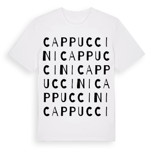 Cappuccini ordlek t-shirt – ekologisk bomull t-shirt från Pinshirt