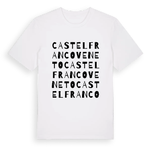Castelfranco Veneto ordlek t-shirt – ekologisk bomull t-shirt från Pinshirt