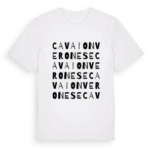 Cavaion Veronese ordlek t-shirt – ekologisk bomull t-shirt från Pinshirt