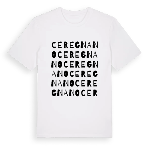 Ceregnano ordlek t-shirt – ekologisk bomull t-shirt från Pinshirt