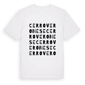 Cerro Veronese ordlek t-shirt – ekologisk bomull t-shirt från Pinshirt