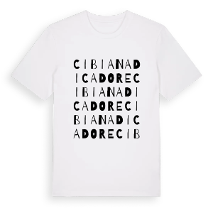 Cibiana di Cadore ordlek t-shirt – ekologisk bomull t-shirt från Pinshirt