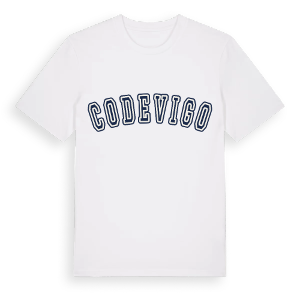 Codevigo college t-shirt – ekologisk bomull t-shirt från Pinshirt