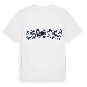 Codognè college t-shirt – ekologisk bomull t-shirt från Pinshirt