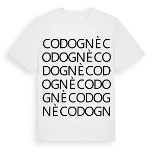 Codognè ordlek t-shirt – ekologisk bomull t-shirt från Pinshirt