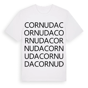 Cornuda ordlek t-shirt – ekologisk bomull t-shirt från Pinshirt