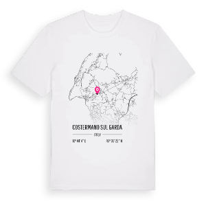 Costermano sul Garda karta t-shirt – ekologisk bomull t-shirt från Pinshirt