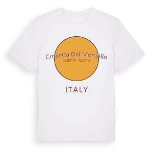 Crocetta del Montello cirkel t-shirt – ekologisk bomull t-shirt från Pinshirt