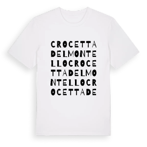 Crocetta del Montello ordlek t-shirt – ekologisk bomull t-shirt från Pinshirt